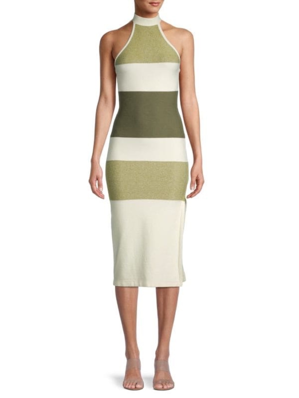 Bebe Tie Neck Halter Dress